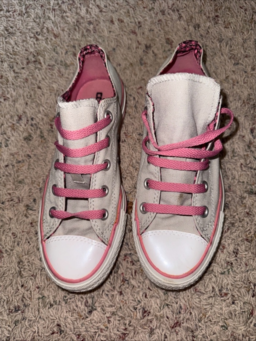Converse Chuck Taylor All Star Double Tongue Grey/Pink Sneakers Women's US 6